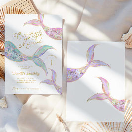 Zeemeermin onder het Zee 1e verjaardag Kaart