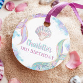 Zeemeermin onder het Zee 3e verjaardag Bedankjes Labels