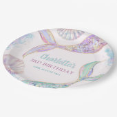 Zeemeermin onder het Zee 3e verjaardag Papieren Bordje (Gekanteld)