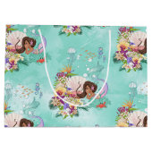 Zeemeermin onder het Zee Afro-Amerikaan Groot Cadeauzakje (Achterkant)