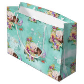 Zeemeermin onder het Zee Afro-Amerikaan Groot Cadeauzakje (Achterkant Gekanteld)