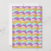 Zeemeermin onder het Zee Baby shower Invitation Gi Kaart (Achterkant)