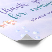 Zeemeermin onder het Zee Bedankt voor uw komst Poster (Hoek)