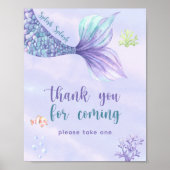 Zeemeermin onder het Zee Bedankt voor uw komst Poster (Voorkant)