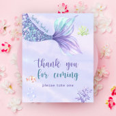 Zeemeermin onder het Zee Bedankt voor uw komst Poster