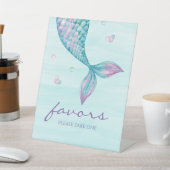 Zeemeermin onder het Zee bevoordeelt Reclamebord Met Voetstuk (Insitu)