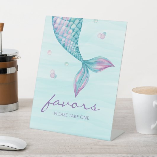 Zeemeermin onder het Zee bevoordeelt Reclamebord Met Voetstuk (Insitu)