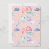 Zeemeermin onder het Zee Birthday Kaart (Achterkant)