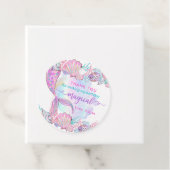 Zeemeermin onder het Zee Birthday Party Magical Bedankjes Labels (In situ)