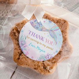 Zeemeermin onder het Zee Birthday Ronde Sticker