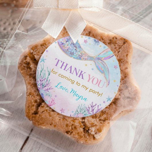 Zeemeermin onder het Zee Birthday Ronde Sticker