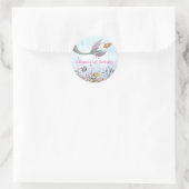 Zeemeermin onder het Zee "Birthday Sticker" Ronde Sticker (Tas)