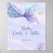 Zeemeermin Onder het Zee Boeken kaarten en geschen Poster (Voorkant)