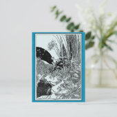  zeemeermin onder het Zee Briefkaart (Staand voorkant)