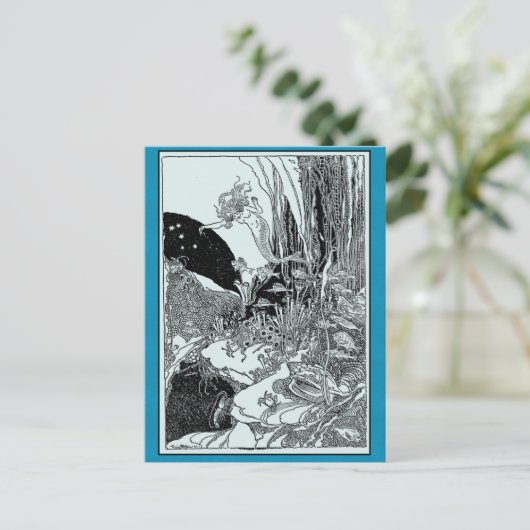  zeemeermin onder het Zee Briefkaart (Staand voorkant)