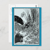  zeemeermin onder het Zee Briefkaart (Voorkant / Achterkant)