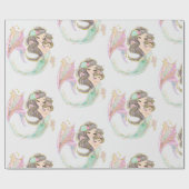 Zeemeermin onder het zee cadeaupapier (Vlak)