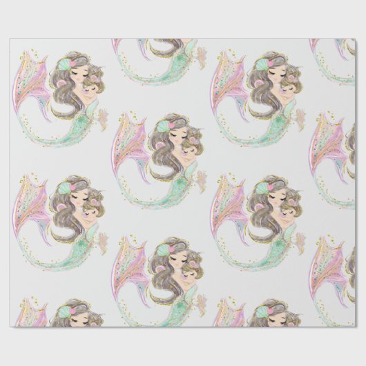 Zeemeermin onder het zee cadeaupapier (Vlak)