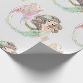 Zeemeermin onder het zee cadeaupapier (Hoek)