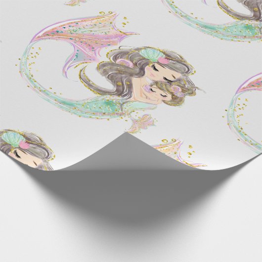 Zeemeermin onder het zee cadeaupapier (Hoek)