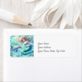 Zeemeermin onder het Zee Coastal Beach Etiket (Insitu)