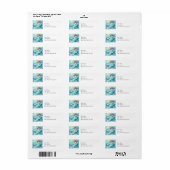 Zeemeermin onder het Zee Coastal Beach Etiket (Full Sheet)