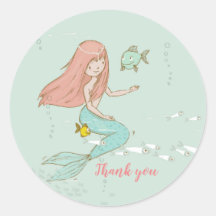 Zeemeermin onder het Zee Dank u stickers