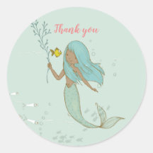 Zeemeermin onder het Zee Dank u stickers