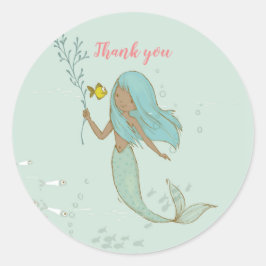 Zeemeermin onder het Zee Dank u stickers