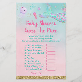 Zeemeermin onder het Zee denkt dat het prijsschoei