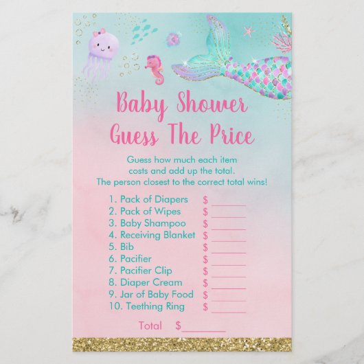 Zeemeermin onder het Zee denkt dat het prijsschoei (Voorkant)