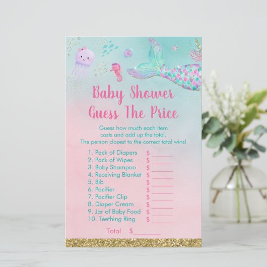 Zeemeermin onder het Zee denkt dat het prijsschoei (Staand voorkant)