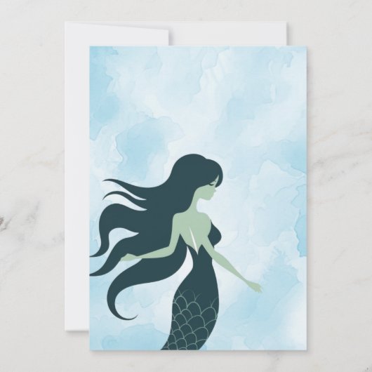 Zeemeermin onder het Zee duik vijf jaar in Kaart (Achterkant)