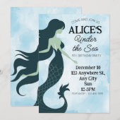 Zeemeermin onder het Zee duik vijf jaar in Kaart (Voorkant / Achterkant)