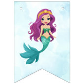 Zeemeermin Onder Het Zee Elke Leeftijd Meisjes Ver Vlaggetjes (Eerste vlag)