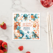 Zeemeermin onder het Zee Feestelijke Meisje Kinder Servet (Insitu)