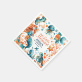 Zeemeermin onder het Zee Feestelijke Meisje Kinder Servet (Hoek)