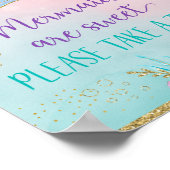 Zeemeermin onder het Zee, ga op zondag een verdrag Poster (Hoek)