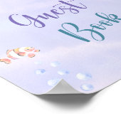 Zeemeermin onder het Zee Gastenboek Poster (Hoek)