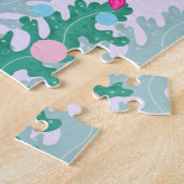 Zeemeermin onder het Zee gepersonaliseerd Paars Legpuzzel (Zijkant)