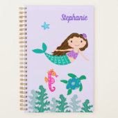 Zeemeermin onder het Zee gepersonaliseerde Paarse Planner (Voorkant)