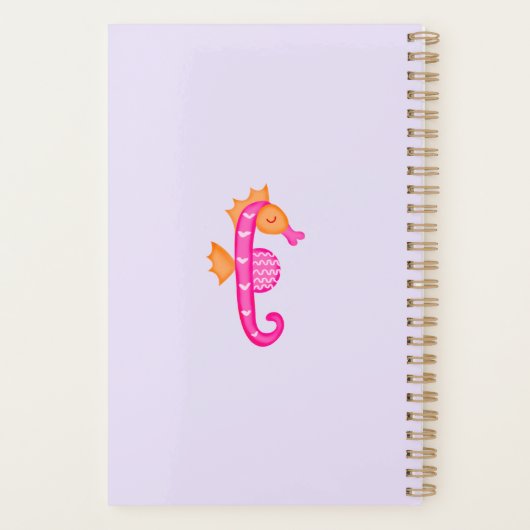 Zeemeermin onder het Zee gepersonaliseerde Paarse Planner (Achterkant)