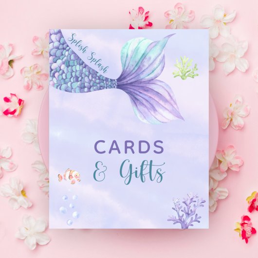 Zeemeermin Onder het Zee Kaarten en geschenken Poster