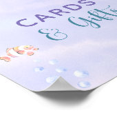 Zeemeermin Onder het Zee Kaarten en geschenken Poster (Hoek)