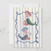 Zeemeermin onder het zee kust hand getekend kaart (Achterkant)