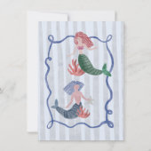 Zeemeermin onder het zee kust hand getekend kaart (Achterkant)