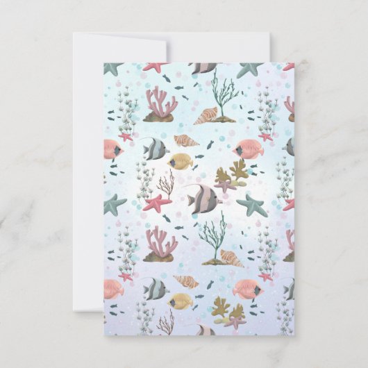 Zeemeermin onder het Zee luidere Raffle Ticket Kaa Kaart (Achterkant)