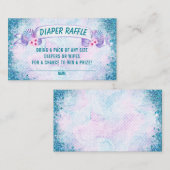 Zeemeermin onder het Zee Luier Raffle Tickets Informatiekaartje (Voorkant / Achterkant)