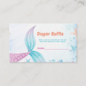 Zeemeermin Onder Het zee Luier Raffle Verzoek Kaar Informatiekaartje (Voorkant)