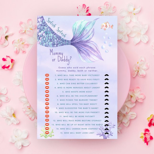 Zeemeermin Onder het zee Mama of papa spel (Creator heeft geüpload)